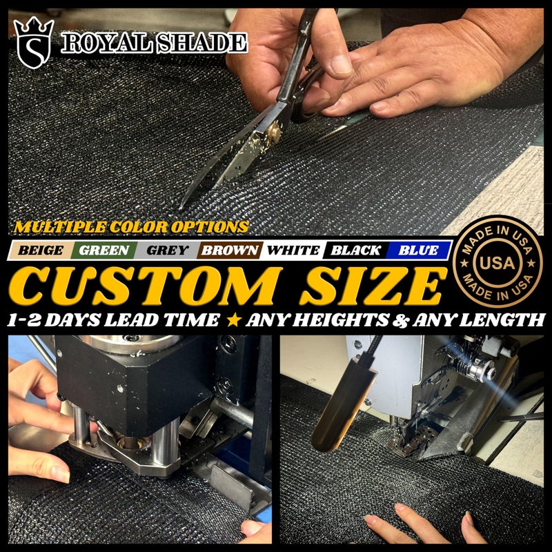 Royal Shade 6' x 50' Black Fence Privacy Screen Cover Windscreen with Heavy Duty Brass Grommets - Cable Zip Ties Include (We Make Custom Size) - Image 2